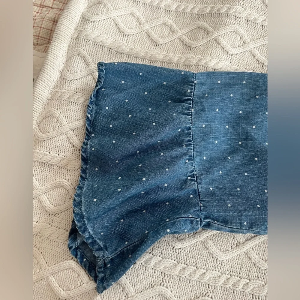 Chelsea & Theodore Blue Polka Dot Women's Mini Dress Size Petite Large - Picture 10 of 14